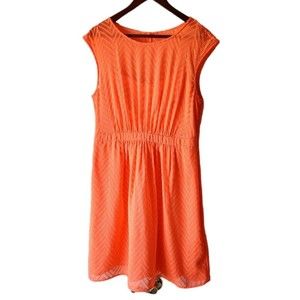 J. Crew Women's Sleeveless Eyelet Dress Orange Size 12 Romantic Cottagecore NEW